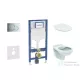Geberit Duofix falra szerelhető WC szett, Ideal Standard Alpha WC soft close ülőkével, Geberit Sigma 01 fényes króm nyomólappal SANI11CD1101