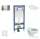 Geberit Duofix falra szerelhető WC szett, Ideal Standard Alpha WC ülőkével, Geberit Sigma 30 króm nyomólappal SANI11CD1103