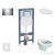 Geberit Duofix falra szerelhető WC szett, Ideal Standard Alpha WC ülőkével, Geberit Sigma 30 króm nyomólappal SANI11CD1103