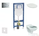 Geberit Duofix falra szerelhető WC szett, Ideal Standard Alpha Wc soft close ülőkével, Sigma 01 fényes króm nyomólappal SANI11CD1104