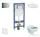 Geberit Duofix falra szerelhető WC szett, Ideal Standard Alpha Wc soft close ülőkével, Sigma 01 fényes króm nyomólappal SANI11CD1104