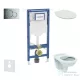 Geberit Duofix falra szerelhető WC szett, Ideal Standard Alpha Wc soft close ülőkével, Sigma 01 fényes króm nyomólappal SANI11CD1104