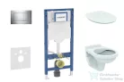 Geberit Duofix falra szerelhető WC szett, Ideal Standard Alpha WC soft close ülőkével, Geberit Sigma 30 fényes króm nyomólappal SANI11CD1105