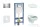 Geberit Duofix falra szerelhető WC szett, Ideal Standard Alpha WC soft close ülőkével, Geberit Sigma 30 fényes króm nyomólappal SANI11CD1105