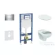 Geberit Duofix falra szerelhető WC szett, Ideal Standard Alpha WC soft close ülőkével, Geberit Sigma 30 fényes króm nyomólappal SANI11CD1105