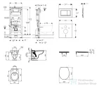 Geberit Duofix falra szerelhető WC szett, Ideal Standard Alpha WC soft close ülőkével, Geberit Sigma 30 fényes króm nyomólappal SANI11CD1105