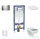 Geberit Duofix falra szerelhető WC szett, Ideal Standard Alpha Wc soft close ülőkével, Sigma 30 króm nyomólappal SANI11CD1106
