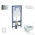 Geberit Duofix falra szerelhető WC szett, Ideal Standard Alpha WC ülőkével, Geberit Sigma 01 fényes króm nyomólappal SANI11CD1107
