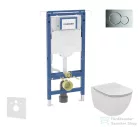 Geberit Duofix falra szerelhető WC szett, Ideal Standard Tesi WC ülőkével, Geberit Sigma 01 fényes króm nyomólappal SANI11CD1108