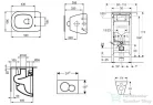 Geberit Duofix falra szerelhető WC szett, Ideal Standard Tesi WC ülőkével, Geberit Sigma 01 fényes króm nyomólappal SANI11CD1108