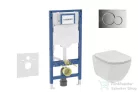 Geberit Duofix falra szerelhető WC szett, Ideal Standard Tesi WC soft close ülőkével, Geberit Sigma 01 fényes króm nyomólappal SANI11CD1109