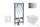 Geberit Duofix falra szerelhető WC szett, Ideal Standard Tesi WC soft close ülőkével, Geberit Sigma 01 fényes króm nyomólappal SANI11CD1109