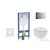 Geberit Duofix falra szerelhető WC szett, Ideal Standard Tesi WC soft close ülőkével, Geberit Sigma 01 fényes króm nyomólappal SANI11CD1109