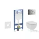 Geberit Duofix falra szerelhető WC szett, Ideal Standard Tesi WC soft close ülőkével, Geberit Sigma 01 fényes króm nyomólappal SANI11CD1109