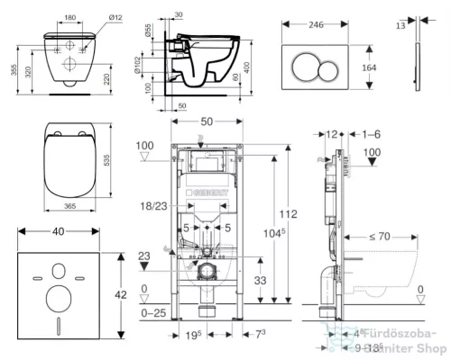 Geberit Duofix falra szerelhető WC szett, Ideal Standard Tesi WC soft close ülőkével, Geberit Sigma 01 fényes króm nyomólappal SANI11CD1109