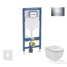   Geberit Duofix falra szerelhető WC szett, Ideal Standard Tesi Aquablade WC soft close ülőkével, Geberit Sigma 30 fényes/matt króm nyomólappal SANI11CD1111