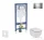 Geberit Duofix falra szerelhető WC szett, Ideal Standard Tesi Aquablade WC soft close ülőkével, Geberit Sigma 30 fényes/matt króm nyomólappal SANI11CD1111