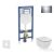 Geberit Duofix falra szerelhető WC szett, Ideal Standard Tesi Aquablade WC soft close ülőkével, Geberit Sigma 30 fényes/matt króm nyomólappal SANI11CD1111