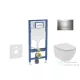 Geberit Duofix falra szerelhető WC szett, Ideal Standard Tesi WC soft close ülőkével, Geberit Sigma 30 fényes/matt króm nyomólappal SANI11CD1113