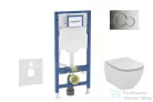 Geberit Duofix falra szerelhető WC szett, Ideal Standard Tesi WC soft close ülőkével, Geberit Sigma 01 fényes króm nyomólappal SANI11CD1117