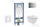 Geberit Duofix falra szerelhető WC szett, Ideal Standard Tesi WC soft close ülőkével, Geberit Sigma 01 fényes króm nyomólappal SANI11CD1117