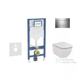   Geberit Duofix falra szerelhető WC szett, Ideal Standard Tesi WC soft close ülőkével, Geberit Sigma 30 fényes króm nyomólappal SANI11CD1121
