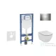 Geberit Duofix falra szerelhető WC szett, Ideal Standard Tesi WC soft close ülőkével, Geberit Sigma 30 fényes króm nyomólappal SANI11CD1121