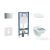 Geberit Duofix falra szerelhető WC szett, Ideal Standard Alpha WC ülőkével, Geberit Sigma 01 fényes króm nyomólappal SANI11CD1125