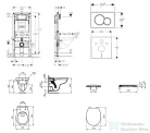 Geberit Duofix falra szerelhető WC szett, Ideal Standard Alpha WC ülőkével, Geberit Sigma 01 fényes króm nyomólappal SANI11CD1125