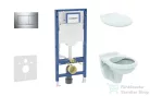 Geberit Duofix falra szerelhető WC szett, Ideal Standard Alpha WC ülőkével, Geberit Sigma 30 fényes króm nyomólappal SANI11CD1129