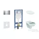 Geberit Duofix falra szerelhető WC szett, Ideal Standard Alpha WC ülőkével, Geberit Sigma 30 fényes króm nyomólappal SANI11CD1129