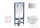 Geberit Duofix falra szerelhető WC szett, Ideal Standard Tesi Aquablade Wc soft close ülőkével, Sigma 01 fényes króm nyomólappal SANI11CD1133