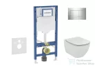 Geberit Duofix falra szerelhető WC szett, Ideal Standard Tesi Aquablade Wc soft close ülőkével, Sigma 30 fényes/matt króm nyomólappal SANI11CD1137
