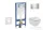 Geberit Duofix falra szerelhető WC szett, Ideal Standard Tesi Aquablade Wc soft close ülőkével, Sigma 30 fényes/matt króm nyomólappal SANI11CD1137
