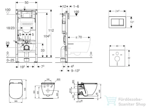 Geberit Duofix falra szerelhető WC szett, Ideal Standard Tesi Aquablade Wc soft close ülőkével, Sigma 30 fényes/matt króm nyomólappal SANI11CD1137