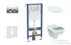 Geberit Duofix falra szerelhető WC szett, Ideal Stanard Alpha WC és ülőke, Geberit Delta 21 fényes króm nyomólappal SANI11CD1141