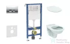 Geberit Duofix falra szerelhető WC szett, Ideal Stanard Alpha WC és ülőke, Geberit Delta 35 fényes króm nyomólappal SANI11CD1144