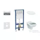 Geberit Duofix falra szerelhető WC szett, Ideal Stanard Alpha WC és ülőke, Geberit Delta 35 fényes króm nyomólappal SANI11CD1144