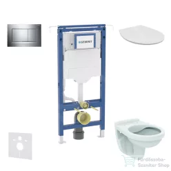   Geberit Duofix falra szerelhető WC szett, Ideal Standard Alpha Wc soft close ülőkével, Sigma 30 matt króm nyomólappal SANI11CD2100