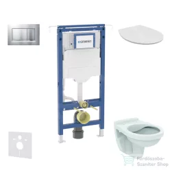   Geberit Duofix falra szerelhető WC szett, Ideal Standard Alpha Wc soft close ülőkével, Sigma 30 matt/fényes króm nyomólappal SANI11CD2101
