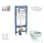 Geberit Duofix falra szerelhető WC szett, Ideal Standard Alpha Wc soft close ülőkével, Sigma 30 matt/fényes króm nyomólappal SANI11CD2101