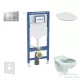 Geberit Duofix falra szerelhető WC szett, Ideal Standard Alpha Wc soft close ülőkével, Sigma 30 matt/fényes króm nyomólappal SANI11CD2101