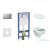 Geberit Duofix falra szerelhető WC szett, Ideal Standard Alpha WC soft close ülőkével, Geberit Sigma 01 matt króm nyomólappal SANI11CD2102