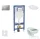 Geberit Duofix falra szerelhető WC szett, Ideal Standard Alpha WC ülőkével, Geberit Sigma 01 matt króm nyomólappal SANI11CD2103