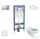 Geberit Duofix falra szerelhető WC szett, Ideal Standard Alpha WC ülőkével, Geberit Sigma 30 matt/fényes króm nyomólappal SANI11CD2104
