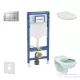 Geberit Duofix falra szerelhető WC szett, Ideal Standard Alpha WC ülőkével, Geberit Sigma 30 matt/fényes króm nyomólappal SANI11CD2104