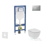 Geberit Duofix falra szerelhető WC szett, Ideal Standard Tesi WC soft close ülőkével, Geberit Sigma 01 matt króm nyomólappal SANI11CD2105