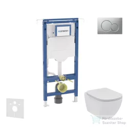   Geberit Duofix falra szerelhető WC szett, Ideal Standard Tesi WC soft close ülőkével, Geberit Sigma 01 matt króm nyomólappal SANI11CD2105