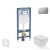 Geberit Duofix falra szerelhető WC szett, Ideal Standard Tesi WC soft close ülőkével, Geberit Sigma 01 matt króm nyomólappal SANI11CD2105