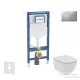 Geberit Duofix falra szerelhető WC szett, Ideal Standard Tesi WC soft close ülőkével, Geberit Sigma 01 matt króm nyomólappal SANI11CD2105